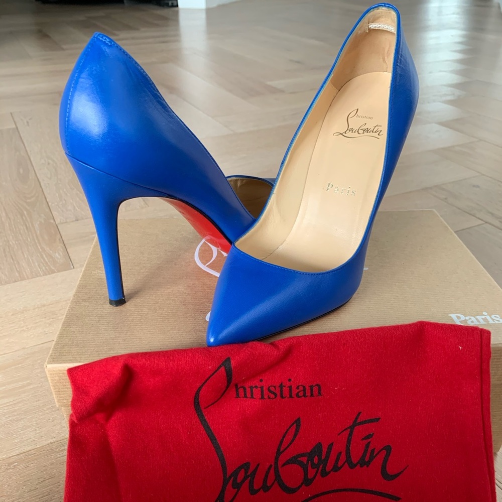 Christian Louboutin Pigalle 100 in Blue Sapphire